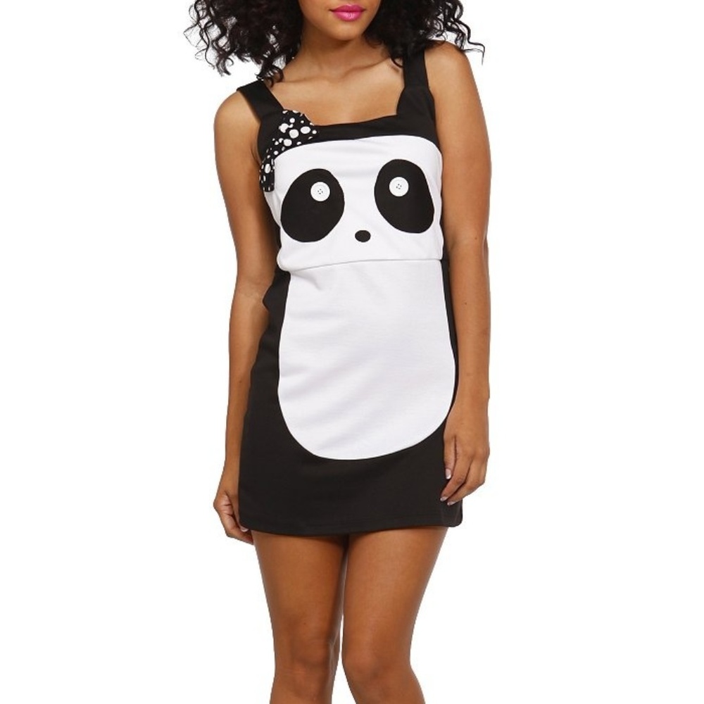 LAST CHANCE NWOT Hot Topic Kawaii Panda Mini Dress - Picture 1 of 5